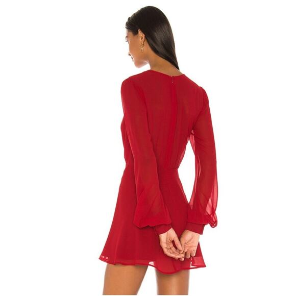 Privacy Please Easton Mini Dress in Garnet Red NWT Size Small - Picture 4 of 4